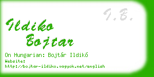 ildiko bojtar business card
